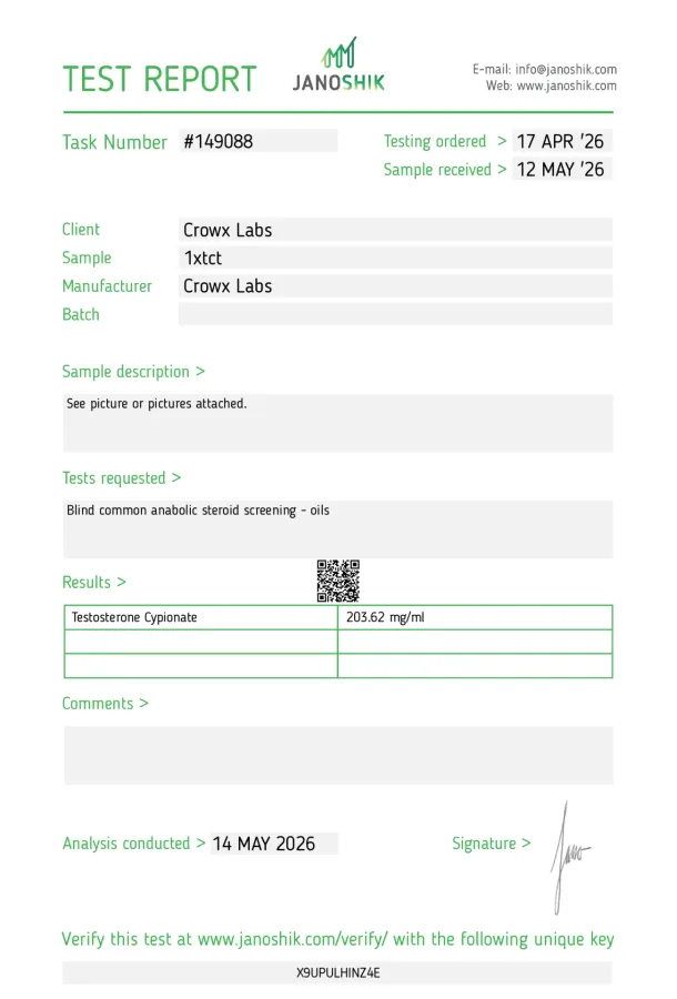 Lab test report